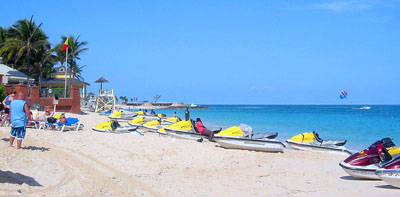 [ Jetskis on the beach ]