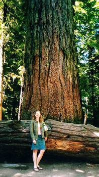 [ Emma with a really big tree. ]