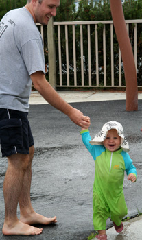 [ At the splashpad ]