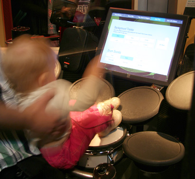 [ Morgan on drums ]