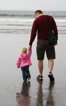 [ Walking out to the ocean ]