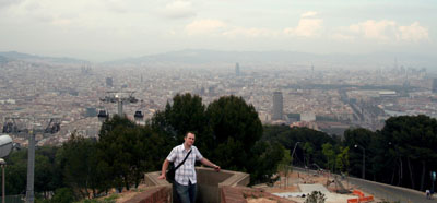 [ I pose with Barcelona in the background ]
