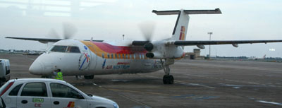 [ Dash8 arriving ]