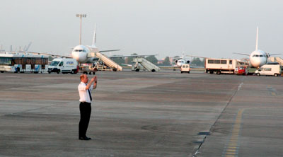 [ Pilot takes a photo ]