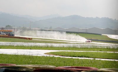 [ Wet F1 racer at Fiorano ]