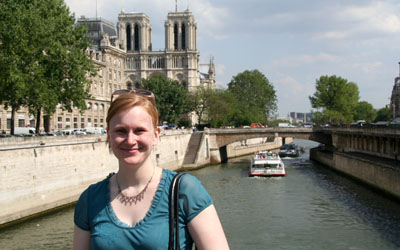 [ Emma in front of the Seine ]