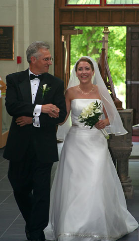 [ The bride arrives ]