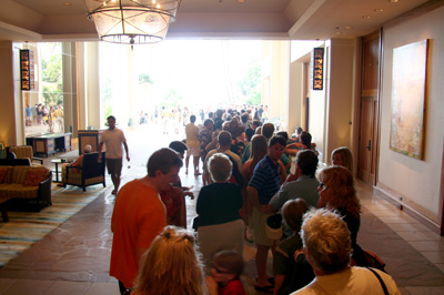 [ Lining up for a luau ]