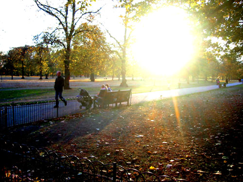 [ Sun setting in London ]