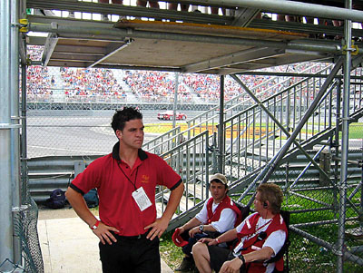 [

Peeking through the stands ]