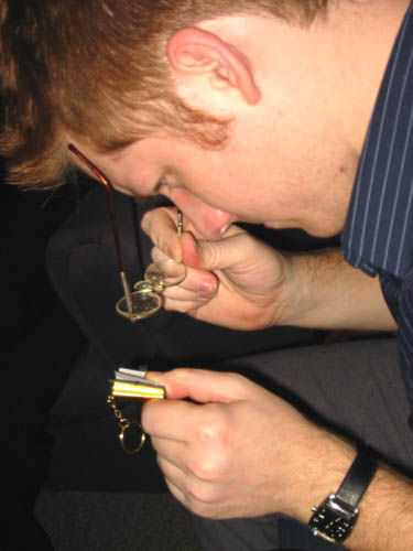 [ Shane reading Bible ]