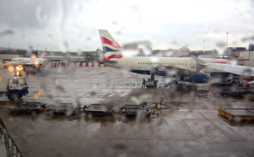 [ Soggy view at Heathrow ]