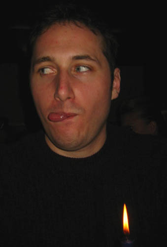 [ Making a face in the restaurant ]