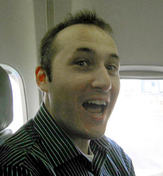 [ Happy on the plane ]
