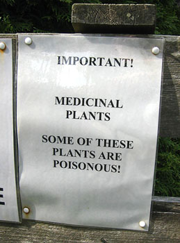 [ 
Poisonous plants warning ]