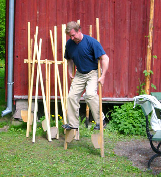 [ 
Cal on stilts ]