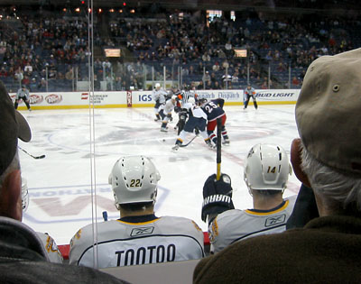 [ Dropping the puck ]