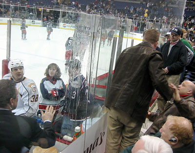 [ Dust up behind the glass ]