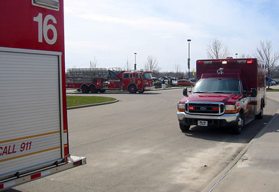 [ Fire department on scene ]
