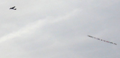 [ Toronto FC banner plane ]