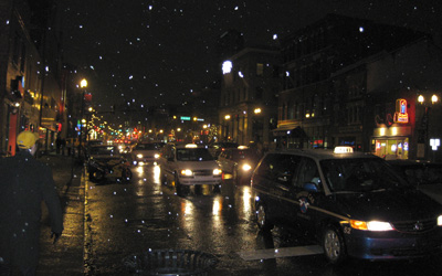 [ Snow on Broadway in Nashville ]
