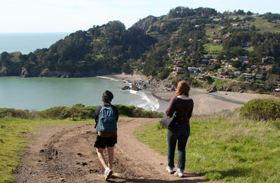 [ Walking down to Muir Beach ]