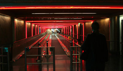 [ Trippy passageway in SFO ]