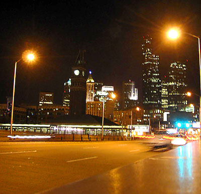 [ Walking back to 

the hotel ]