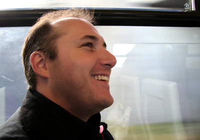 [ Smiling on the train ]