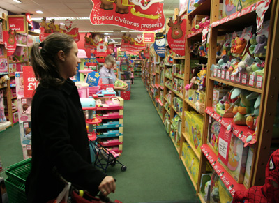 [ At the toy store ]