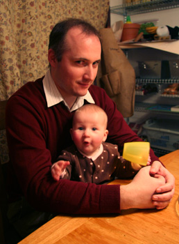 [ Daddy makes a strange face ]