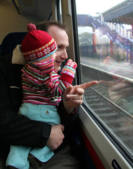[ Pointing out Kings Sutton station  ]