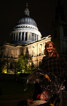 [ Emma and Morgan at St. Paul's ]