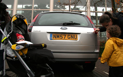 [ Outside the giant Milton Keynes mall ]